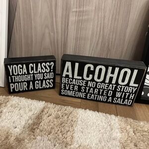 Black and White Wall Decor Signs